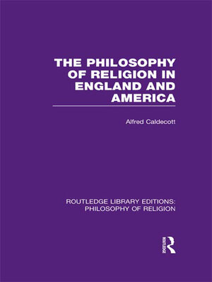cover image of The Philosophy of Religion in England and America